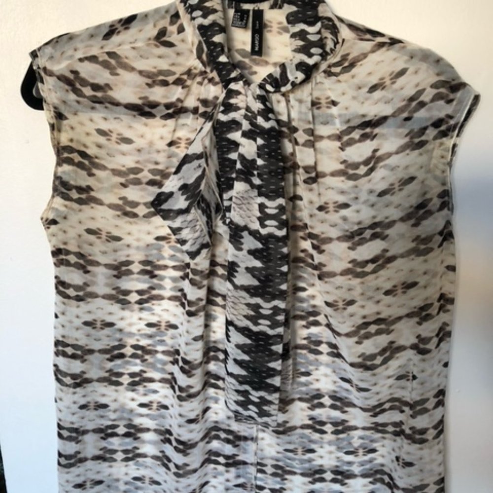Tie neck Mango Blouse